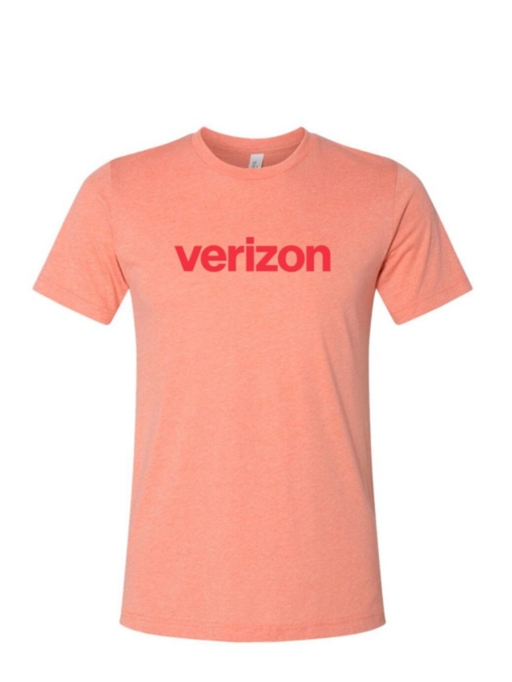 Womens Verizon Coral Short Sleeve Logo Tee size XL